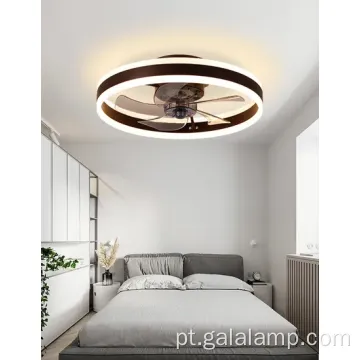 Ventilador de teto acrílico transparente moderno com controle remoto